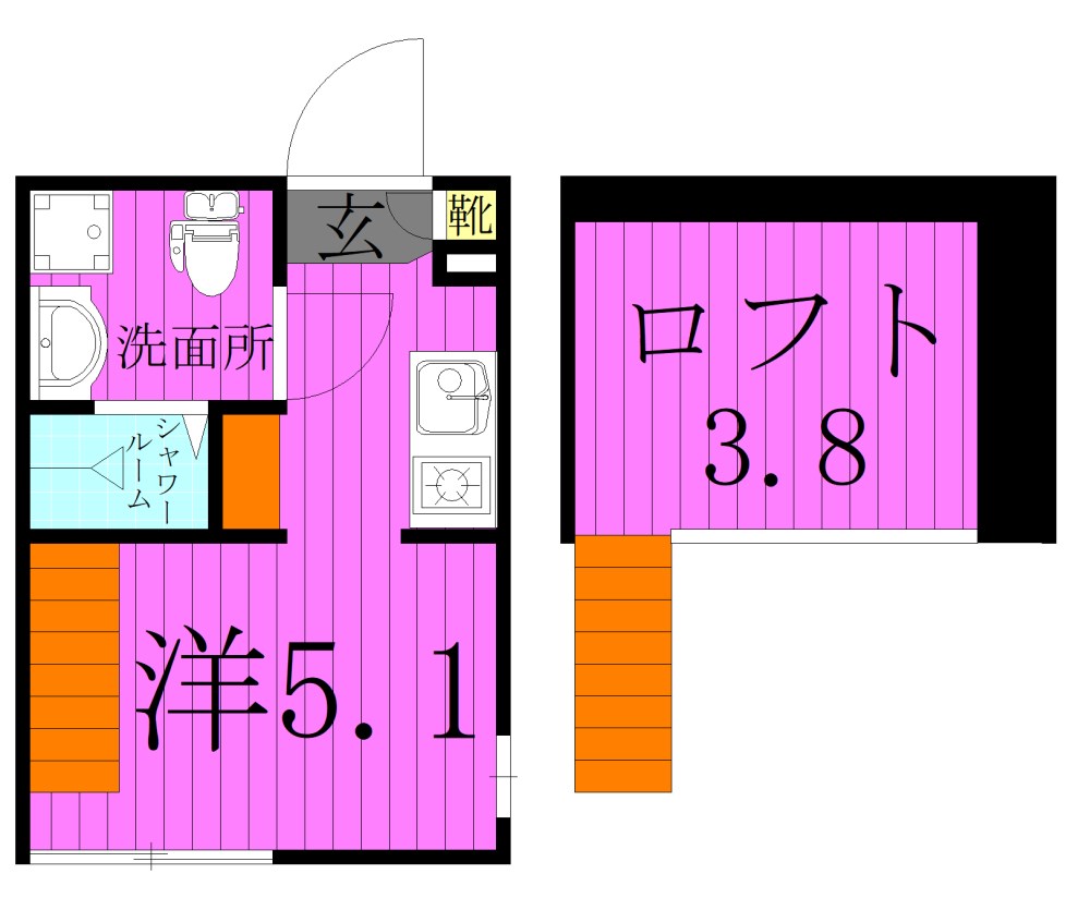 シェ ル サンキエム 堀切 間取り図