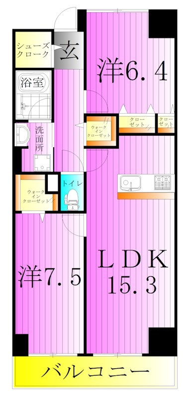 ロイヤルパークスシーサー 間取り図