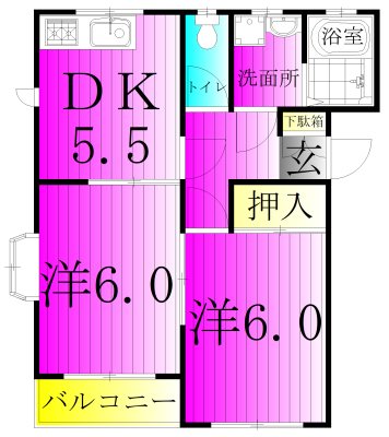 ミントハイツ柏 101号室 間取り
