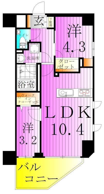 デュオステージ北千住Ⅲ 間取り図