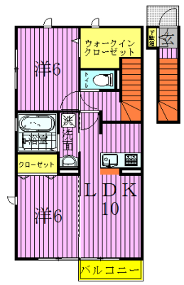 リボーン・ルーチェ 205号室 間取り