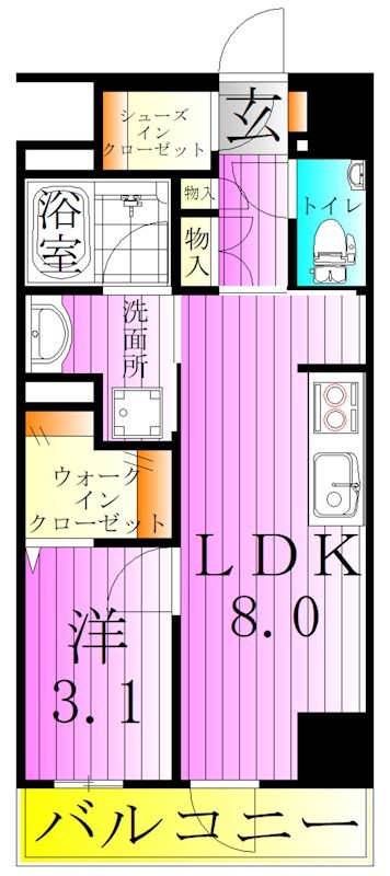 デュオステージ北千住Ⅲ 間取り図