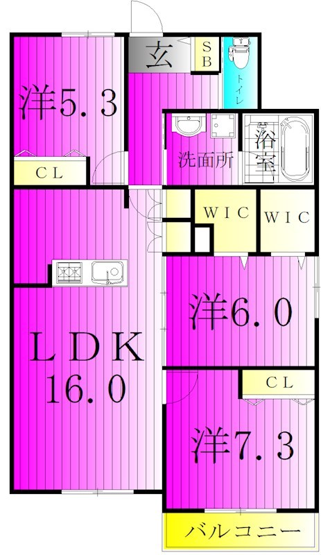コロネードレジデンス 201号室 間取り