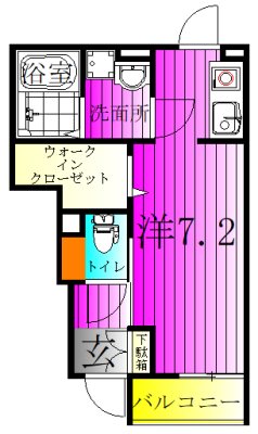 Ｋ．ｃｌｏｖｅｒ 103号室 間取り