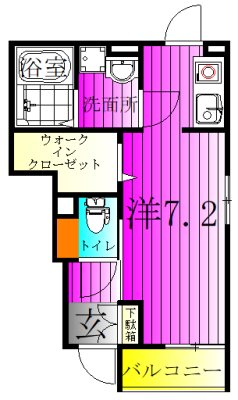 Ｋ．ｃｌｏｖｅｒ 104号室 間取り
