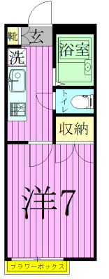 カセミア八潮 203号室 間取り