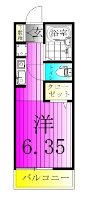 リファレンス胡録台B棟 111号室 間取り