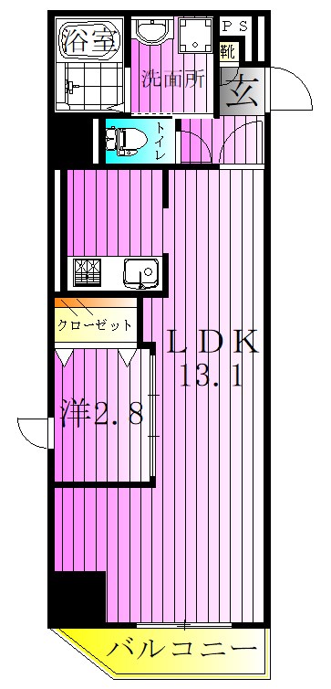 アルファコート谷在家 間取り図