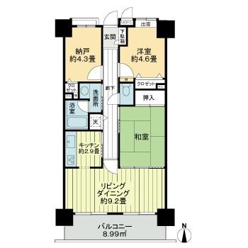 ライオンズプラザ梅島 間取り図