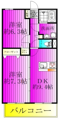 ゼンニムⅡ 403号室 間取り