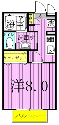 エスポワール 205号室 間取り