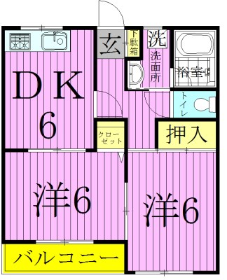 リフレイン北綾瀬Ｂ 間取り図