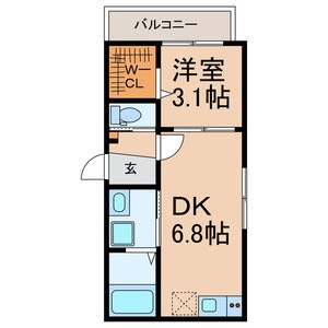 LITTLE FOREST MINORIDAI 301号室 間取り