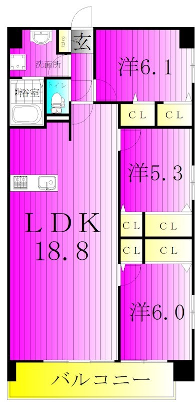 ホビアル・フェンテ 407号室 間取り