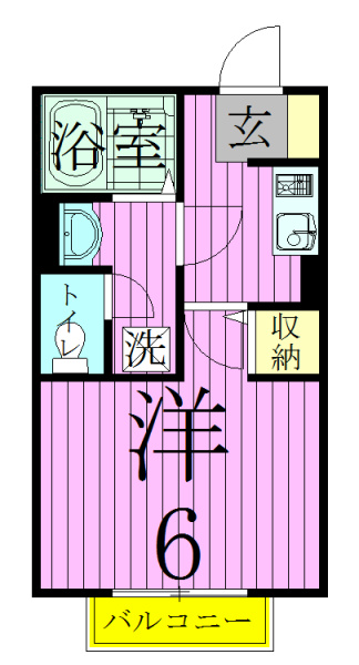 SKYFRAT 202号室 間取り