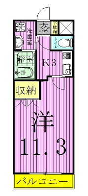 ミネルバＡ棟 101号室 間取り