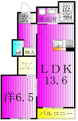 フォレストT 105号室 間取り