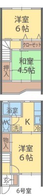プラザ・21　B棟 006号室 間取り