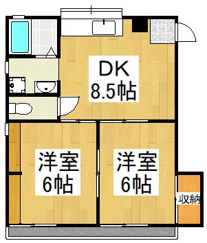 アーバンハイツ 102号室 間取り