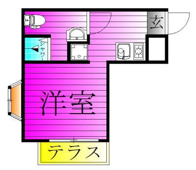 REZET柏 106号室 間取り
