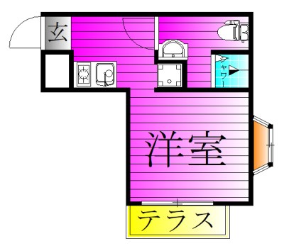 REZET柏 108号室 間取り