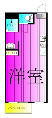 REZET柏 205号室 間取り