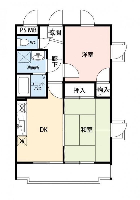 YHハイツ 106号室 間取り