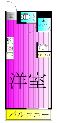 REZET柏 209号室 間取り