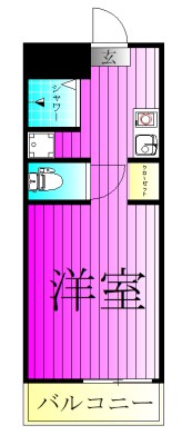 REZET柏 308号室 間取り