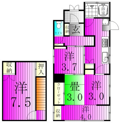 竹ケ花戸建 間取り