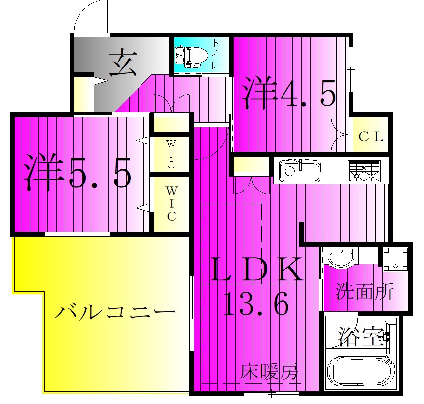 プランドール南流山 101号室 間取り
