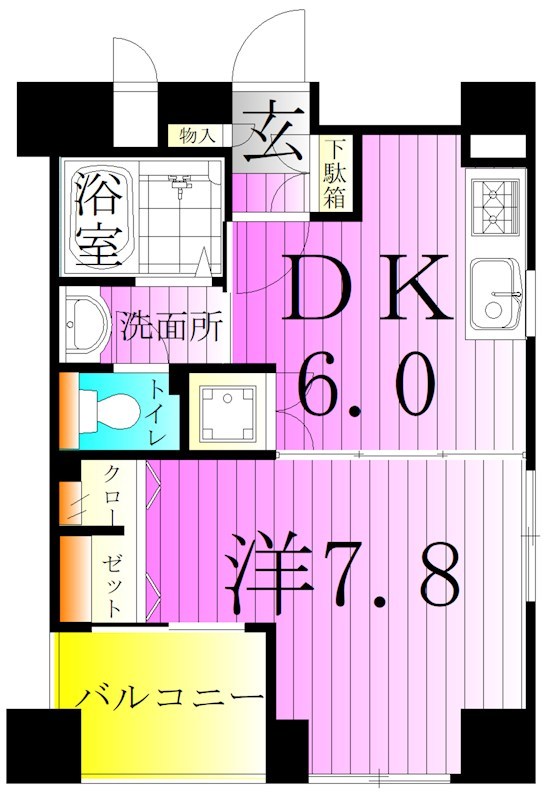 シャトル三ノ輪 間取り図
