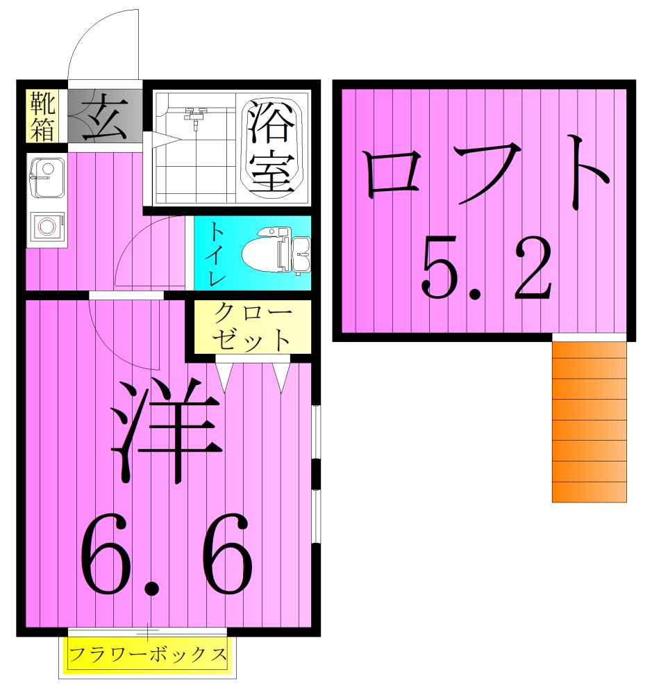 ウェストハイム草加高砂 間取り図