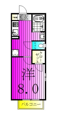 エクセルハイツ 201号室 間取り