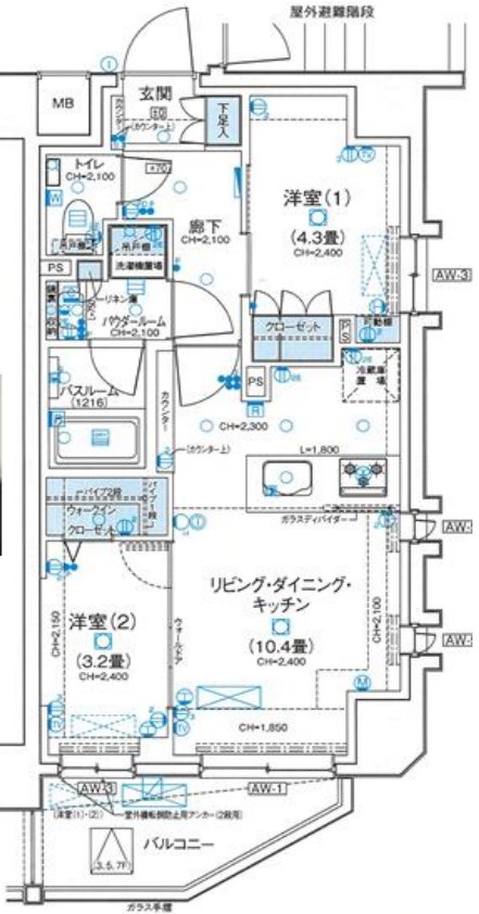 デュオステージ北千住Ⅲ 間取り図