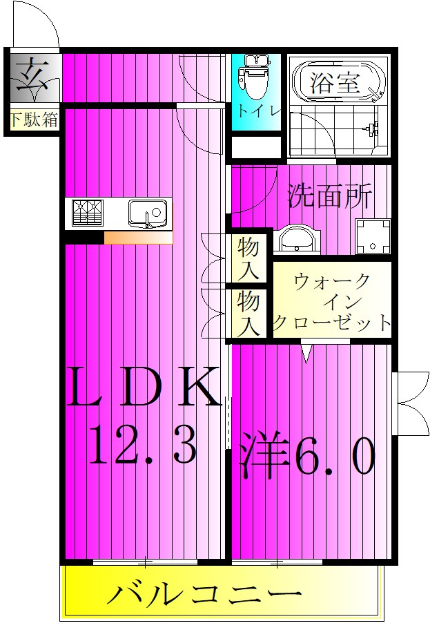 エストフォート上本郷 104号室 間取り