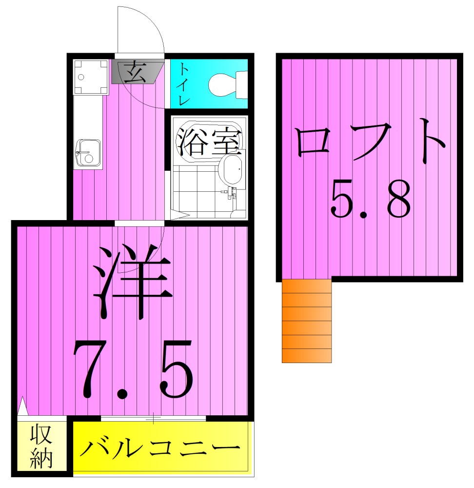 サニーサイド西日暮里 間取り図