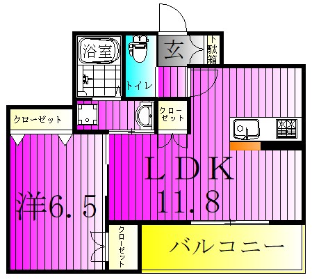 エストフォート上本郷 303号室 間取り