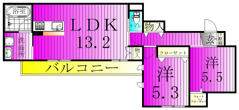 エストフォート上本郷 401号室 間取り