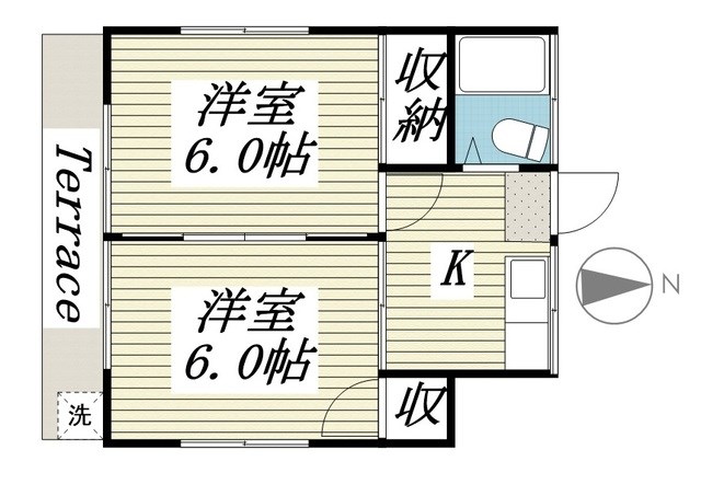 南流山ハイツ 103号室 間取り