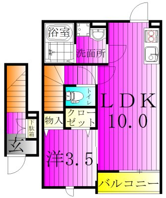 ＳＳ・ＴＲＡＩＬ 203号室 間取り