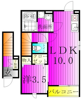 ＳＳ・ＴＲＡＩＬ 204号室 間取り