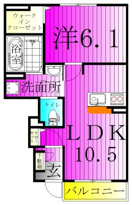 ガーデナーズ　サン 102号室 間取り