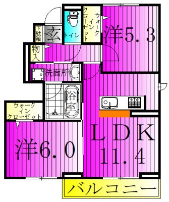 エリオス 101号室 間取り