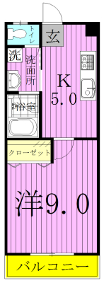 コーポ小林 106号室 間取り