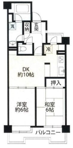 コープ野村松戸 304号室 間取り