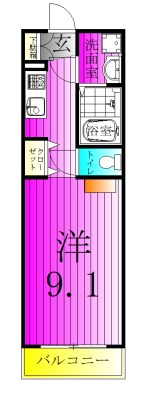 Magnolia cout　～マグノリアコート～　 106号室 間取り
