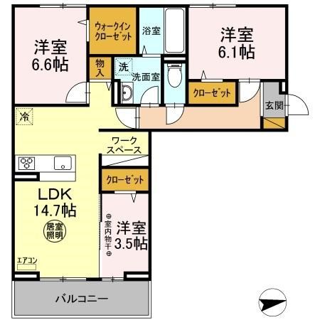 argento 203号室 間取り