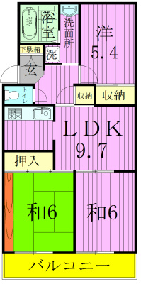 パークハイツ胡録台 303号室 間取り