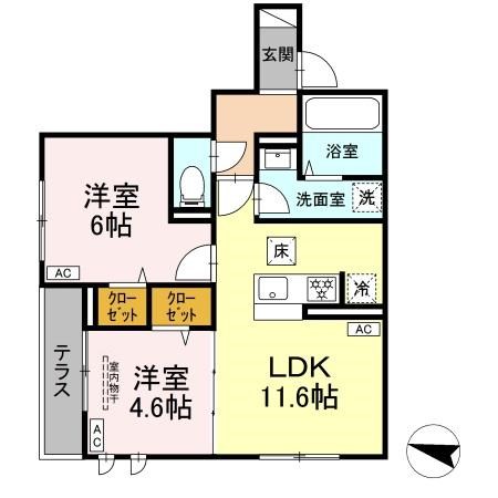 セレスティア西綾瀬 間取り図